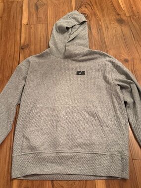 American Eagle Outfitters Light Gray Quilted Pullover Hoodie